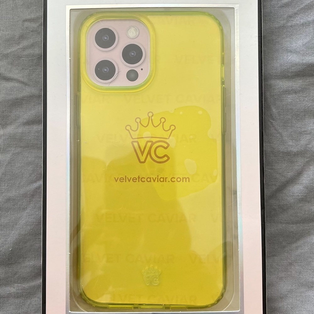 Velvet Caviar Neon Yellow iPhone 12 Pro Max Case